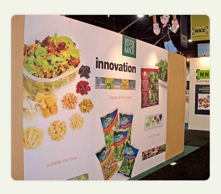 Food booth selfie station backdrop