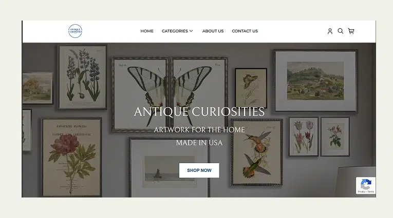 Home page of Antique Curiosities