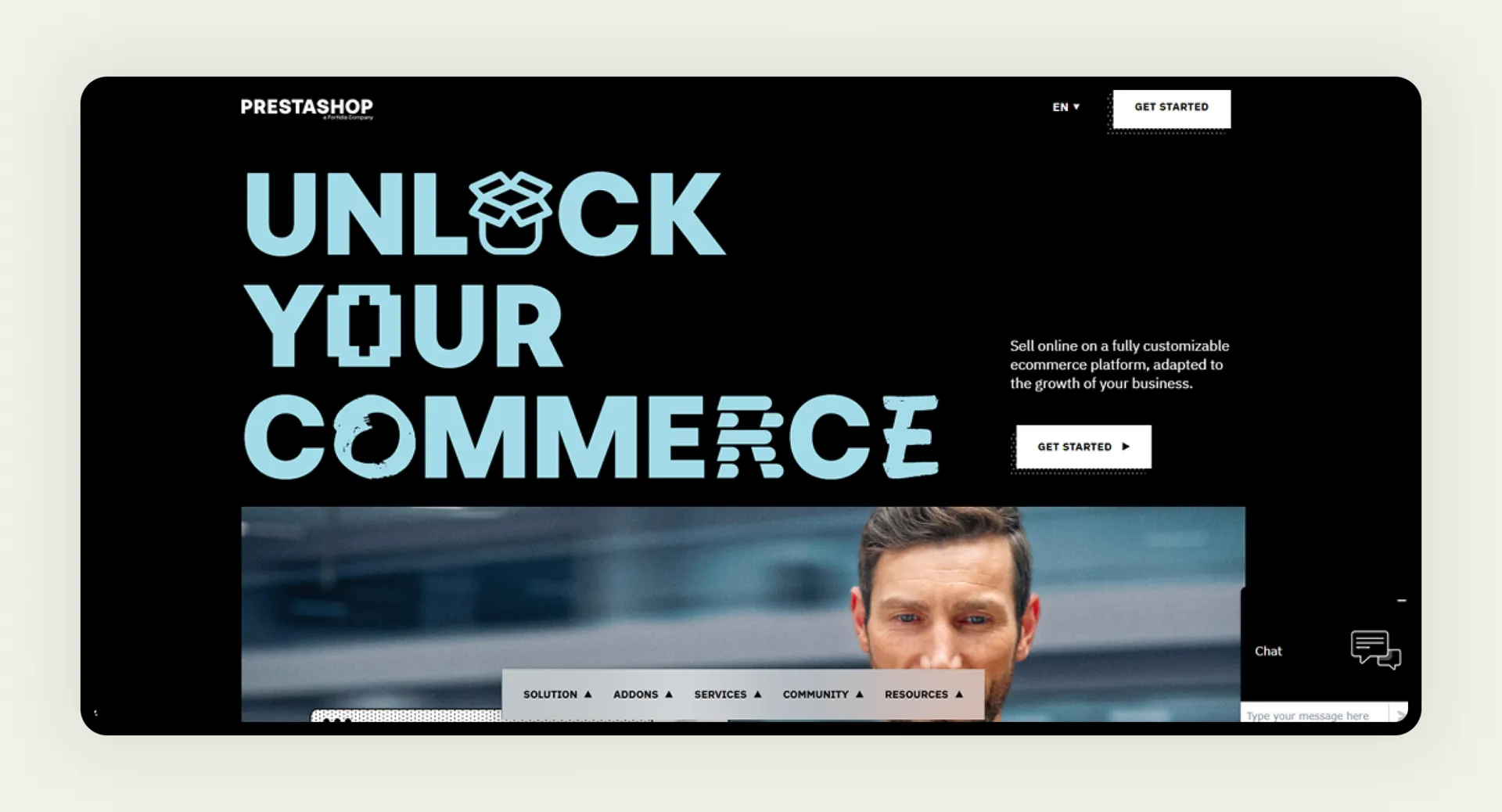 Homepage of PrestaShop