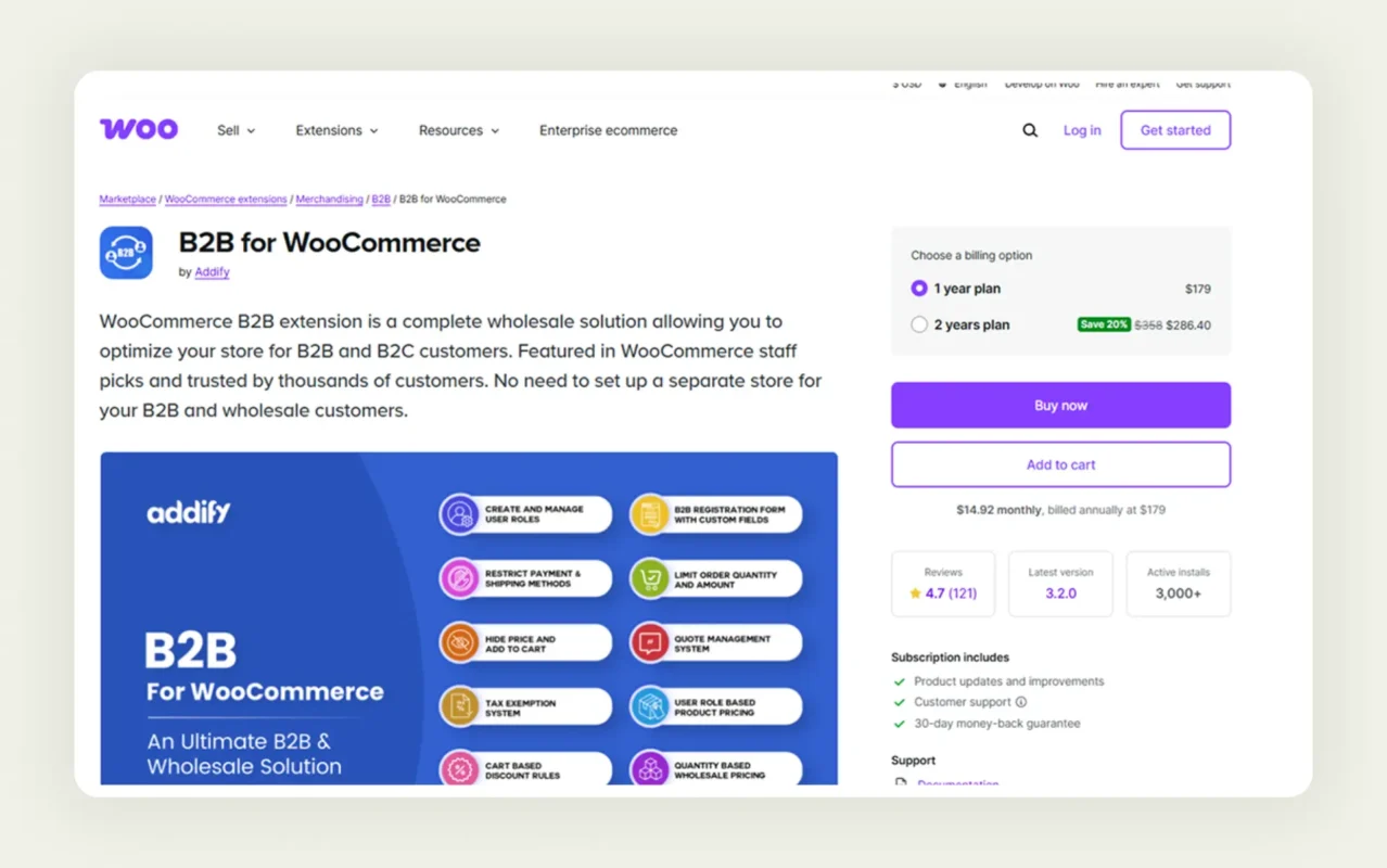 Homepage of WooCommerce