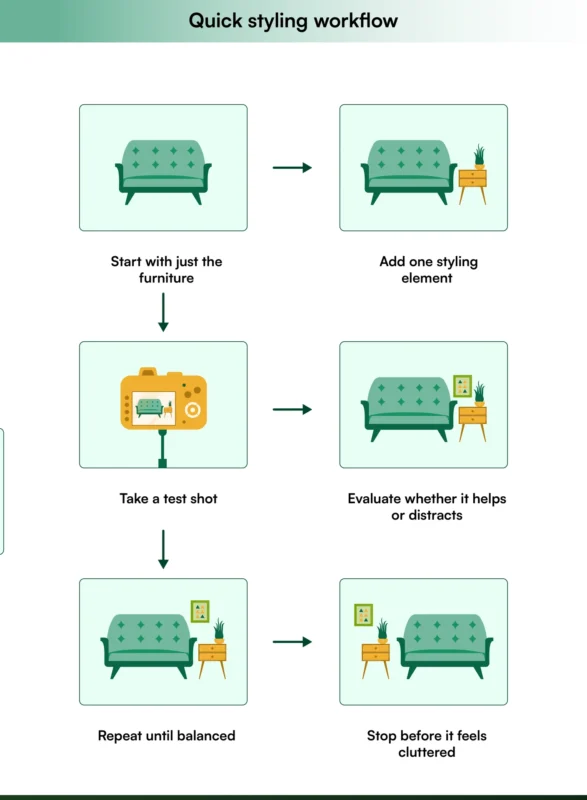 How to style and position furniture for better visuals 