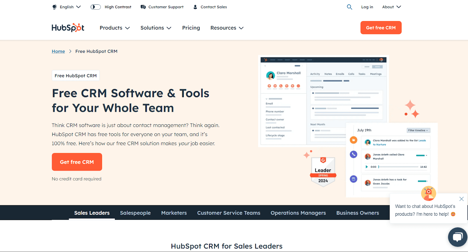 HubSpot CRM Sales Hub: Great Free Option