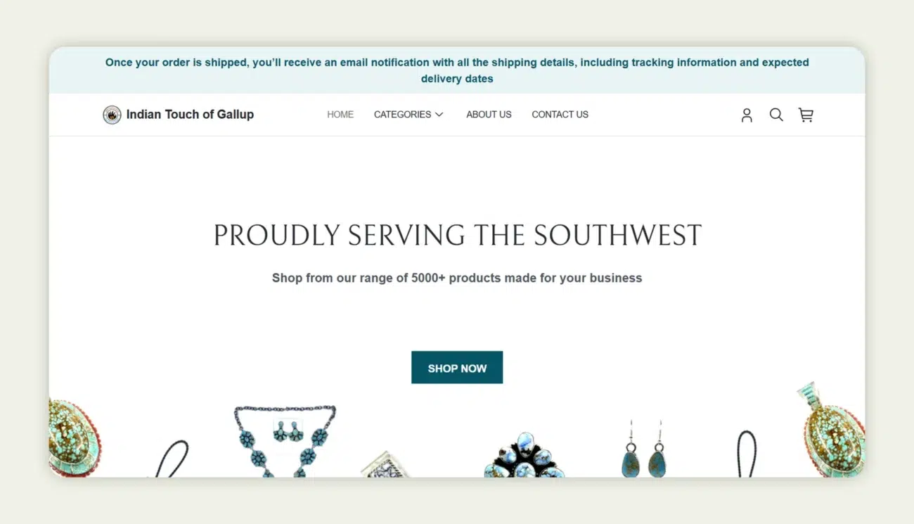 Indian Touch of Gallup homepage