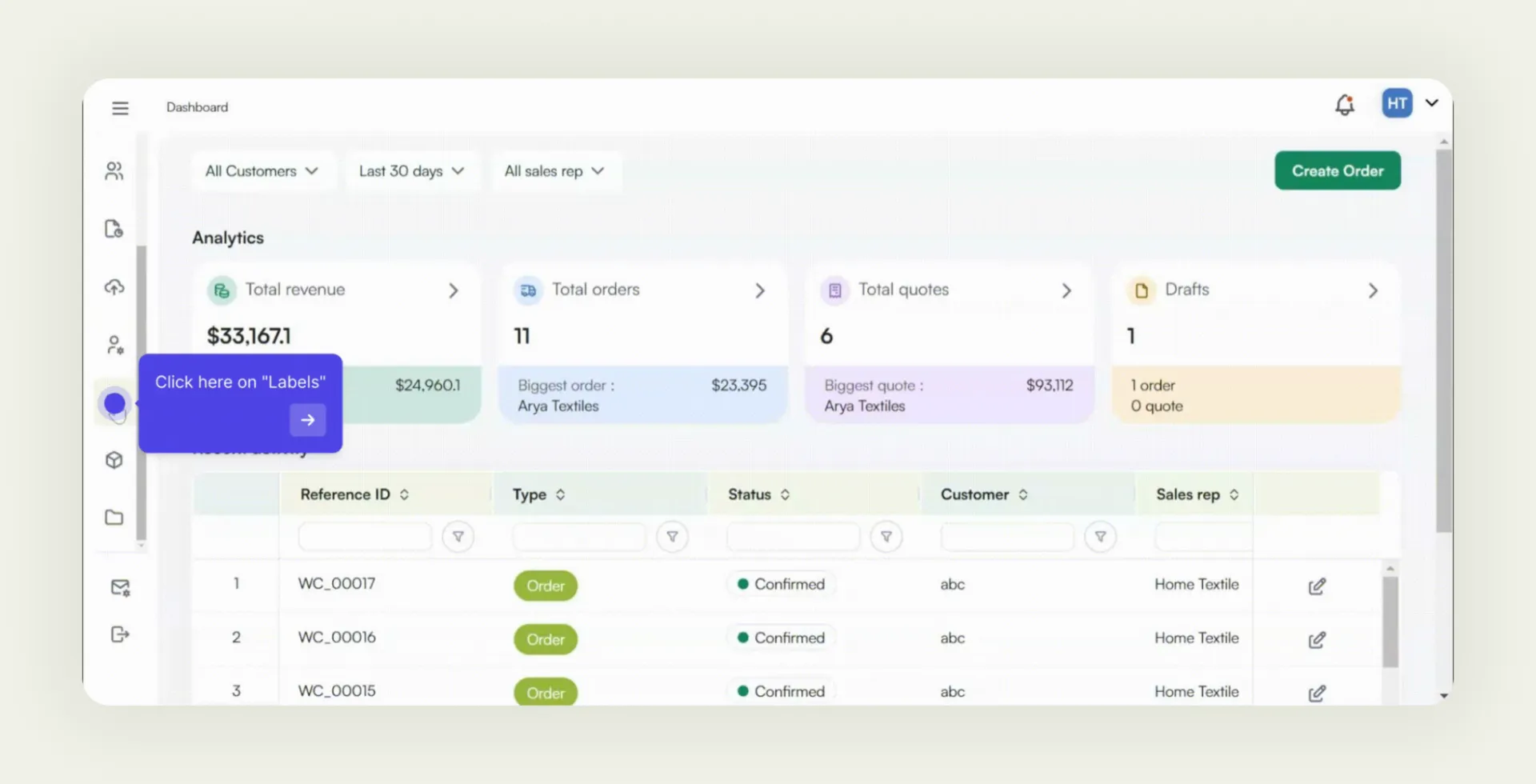 Label Management in WizCommerce
