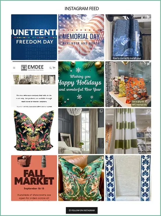 Live social media integration showing real customer product usage