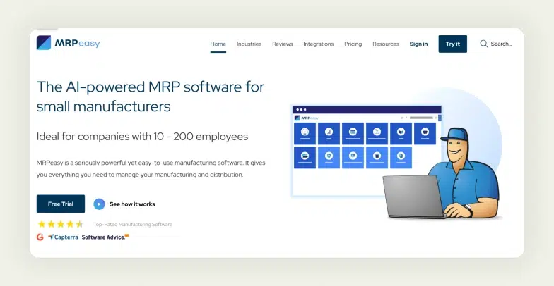 MRPeasy AI-powered MRP software designed for small to mid-sized apparel manufacturers.