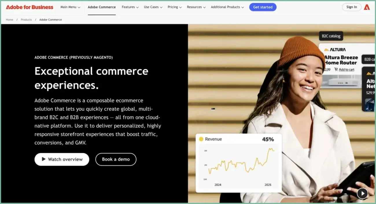 Magento Commerce - enterprise ecommerce solution for B2B and B2C operations