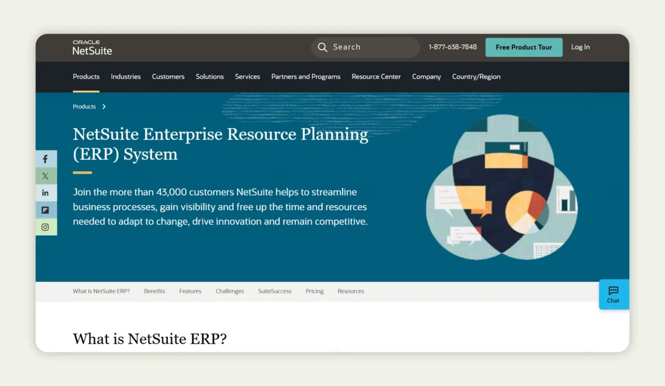 NetSuite homepage