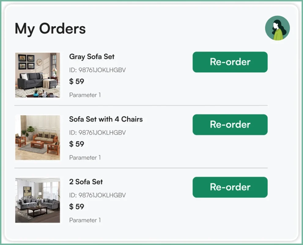 One-click reorder in WizCommerce