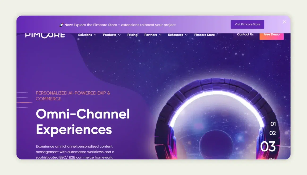 Pimcore homepage Pimcore homepage