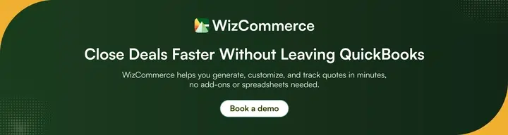 Quick quoting without leaving QuickBooks Online through WizCommerce.
