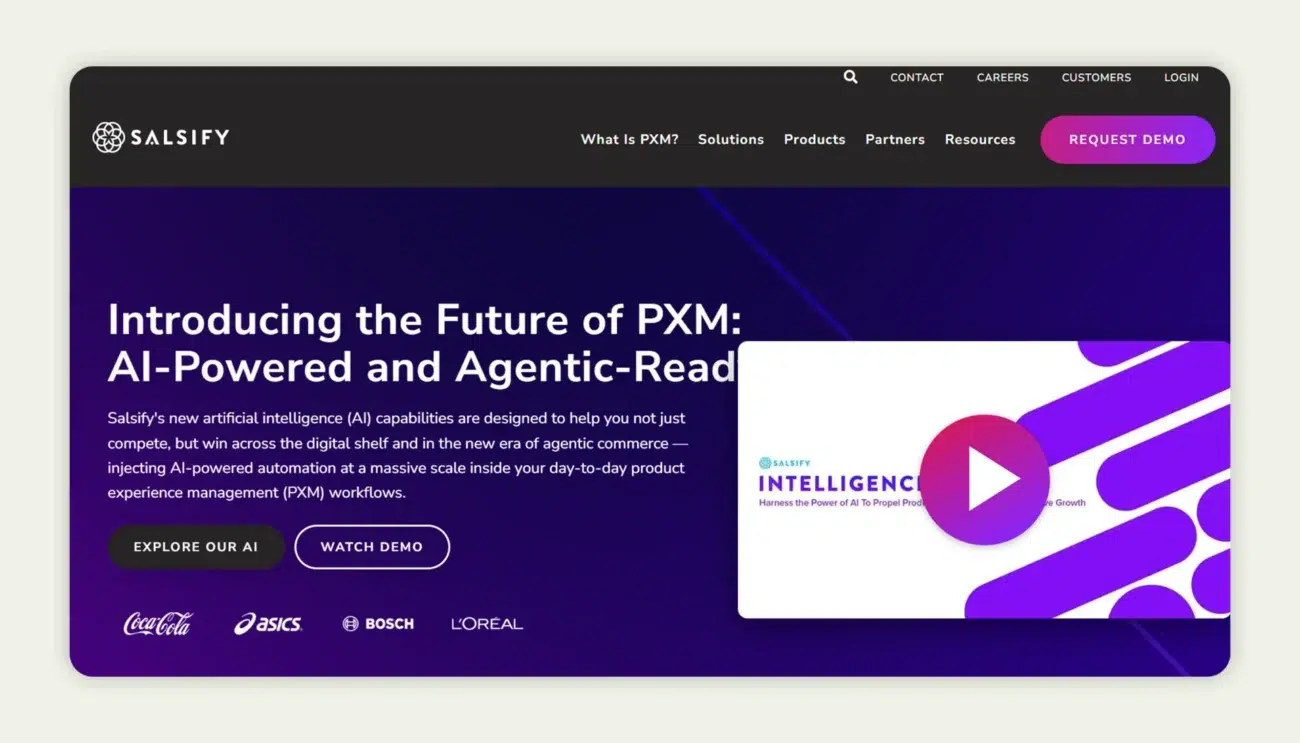 Salsify homepage Salsify homepage