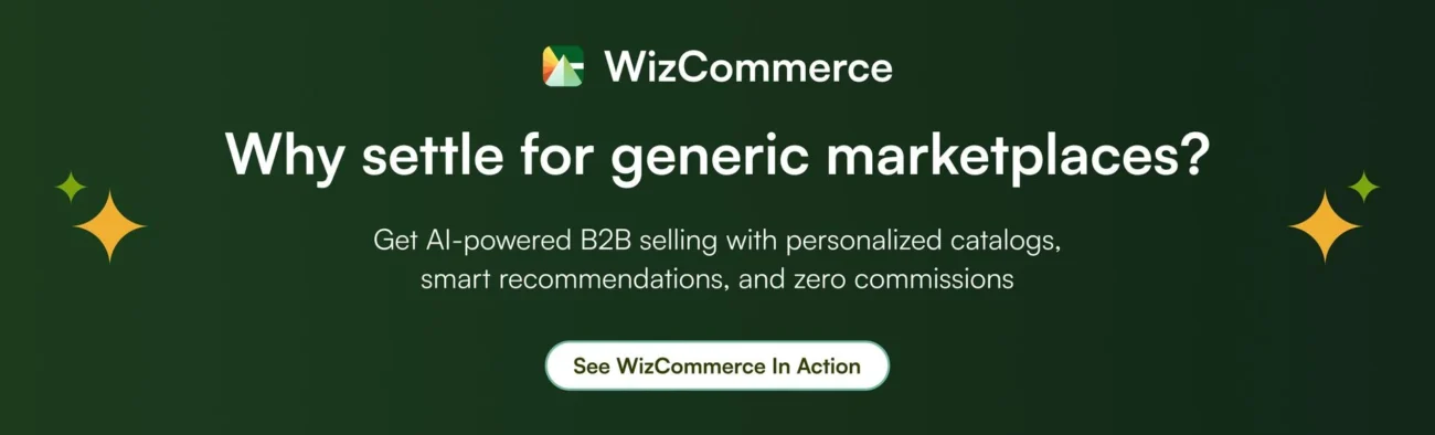 Skip marketplace fees and build your own branded B2B store with WizCommerce
