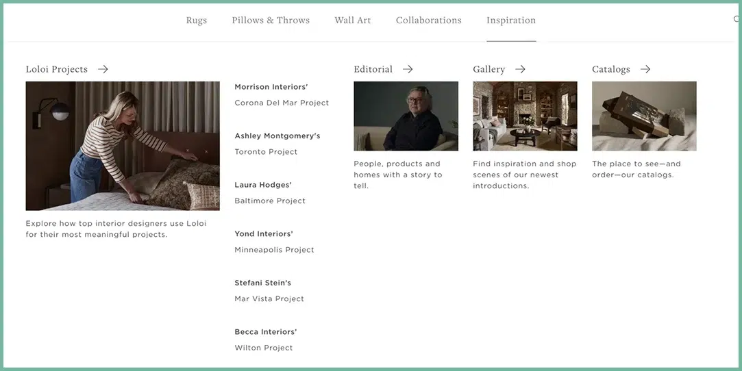 Sophisticated product presentation with real examples