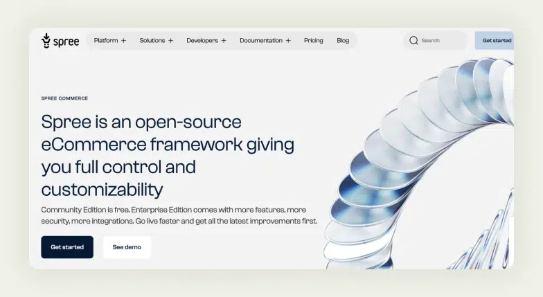 Spree Commerce A headless e-commerce platform designed for flexibility and custom front-end development.