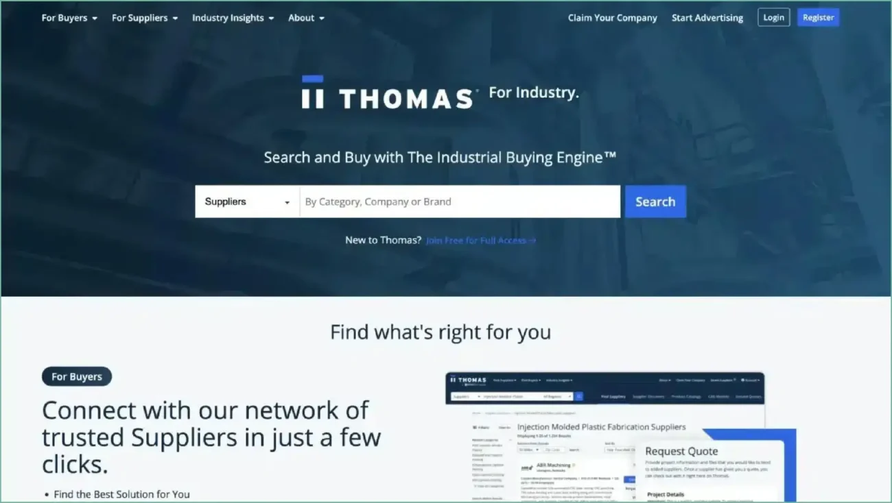 ThomasNet home page