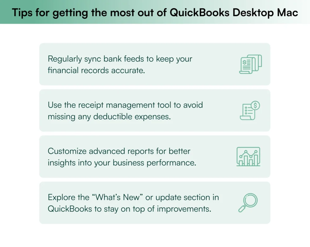Tips for efficiently using QuickBooks Desktop Mac