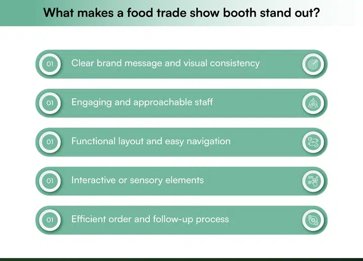 Tips for making a food trade show booth stand out