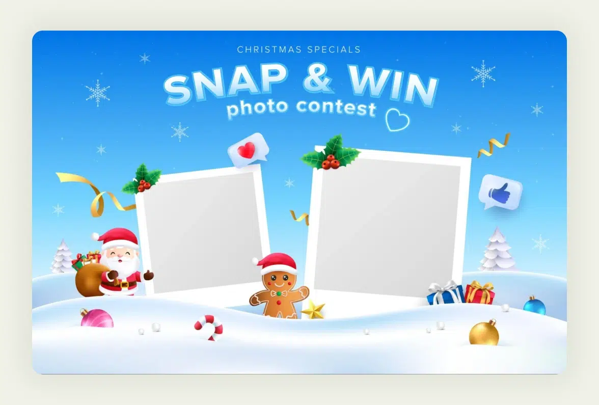 Trade show attendees taking photos at branded backdrop for social media contest Trade show attendees taking photos at branded backdrop for social media contest