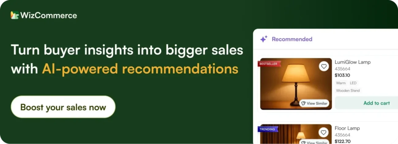 Try AI powered recommendations with WizCommerce