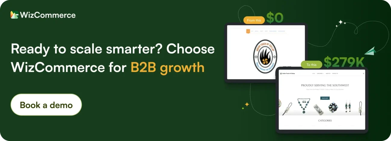 Try WizCommerce for B2B wholesale business growth