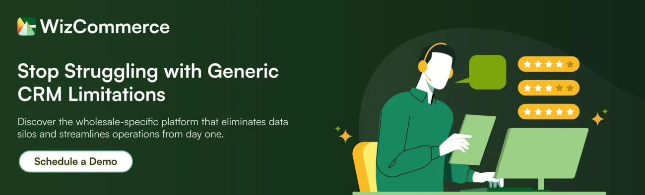 Try WizCommerce purpose-built B2B CRM for your business