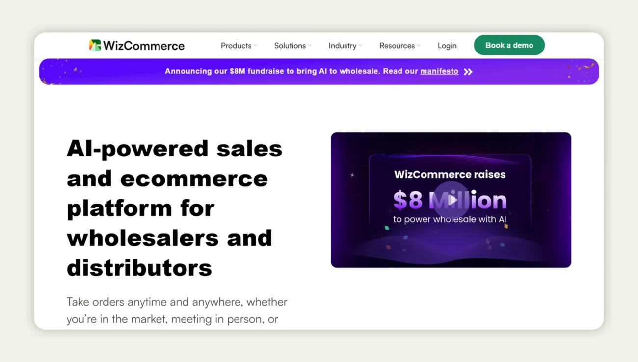 WizCommerce homepage WizCommerce homepage