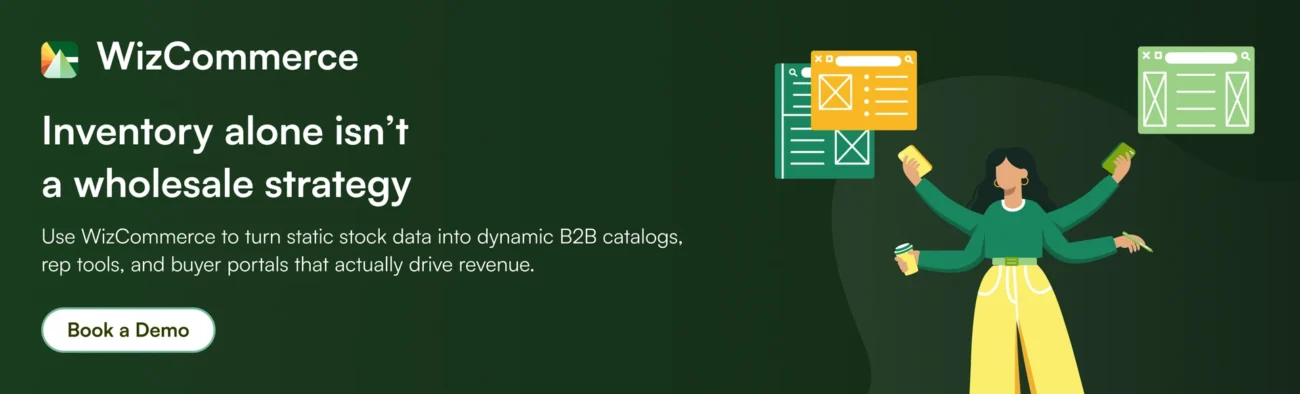 WizCommerce transforms inventory data into shoppable B2B catalogs.