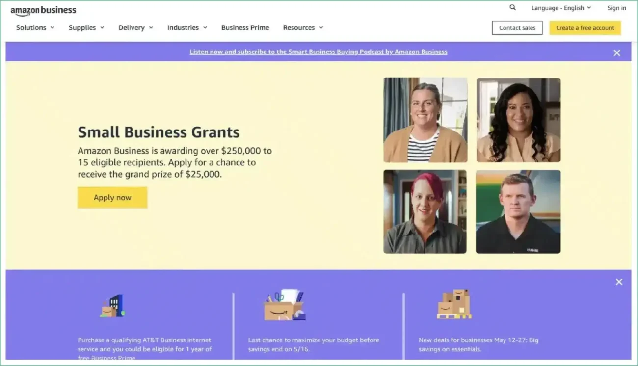 amazon business homepage