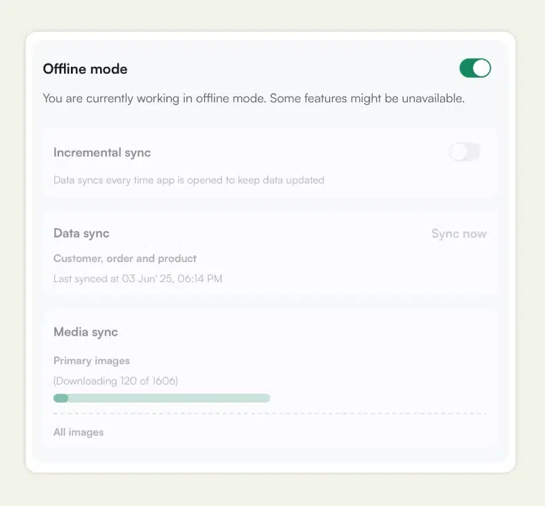 Offline Mode in WizCommerce