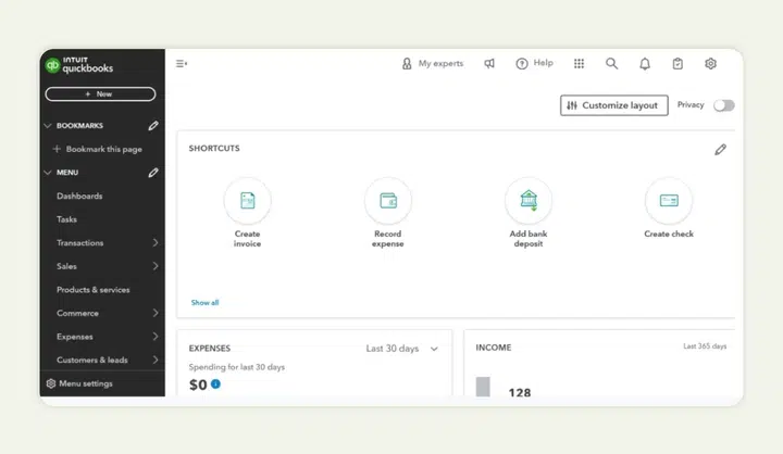  log into QuickBooks Online to create estimate