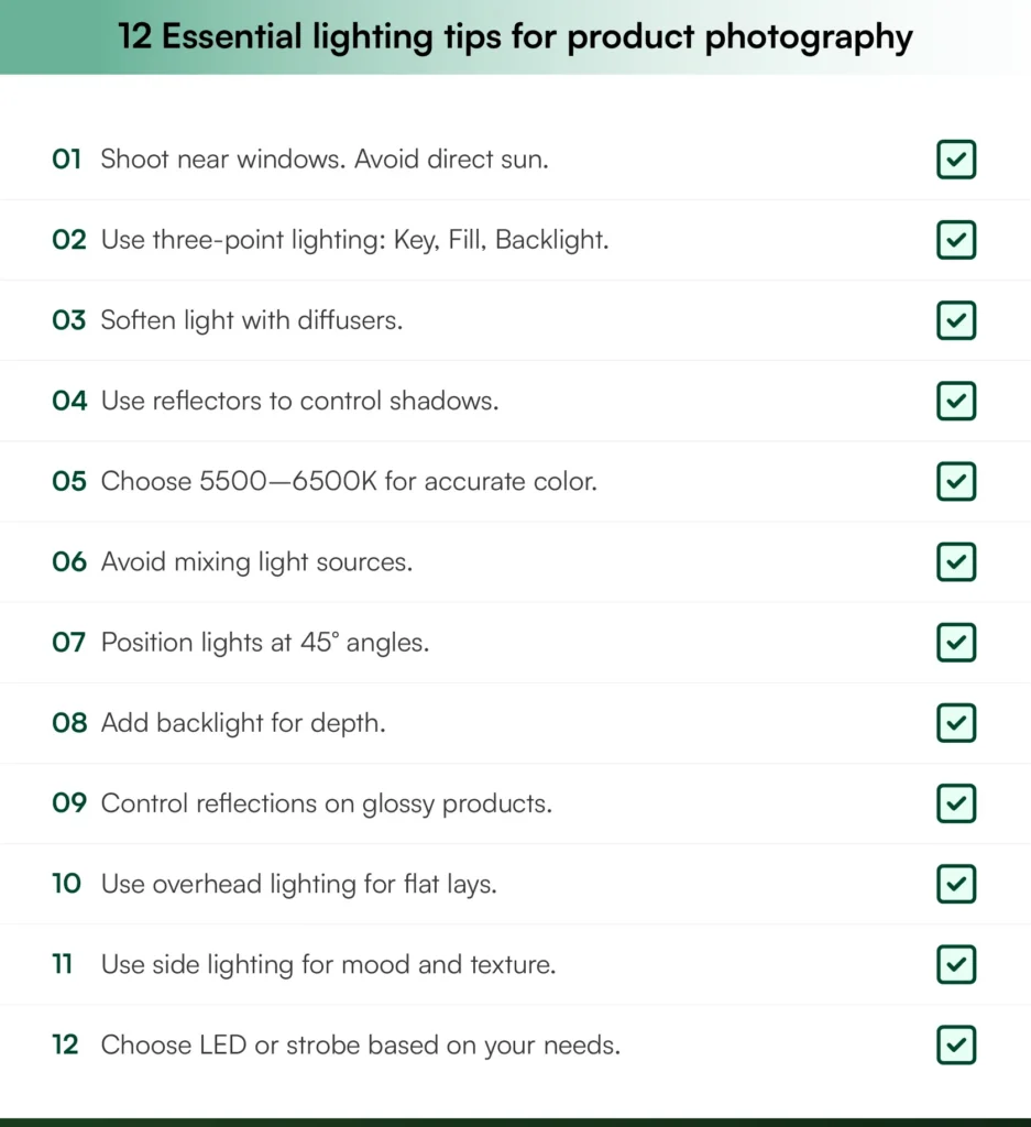 12 essential product photography lighting techniques for the best shots 