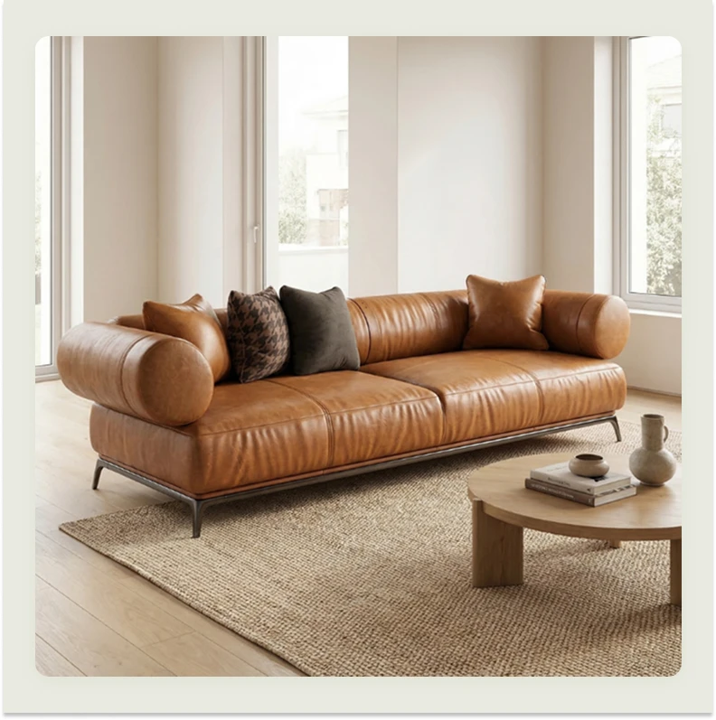 An AI-generated product photo of a sofa with realistic lighting and shadows