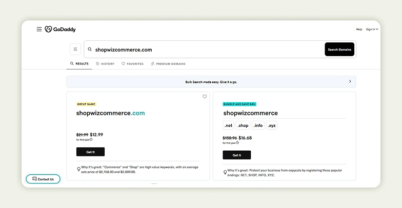 Cost of a domain setup