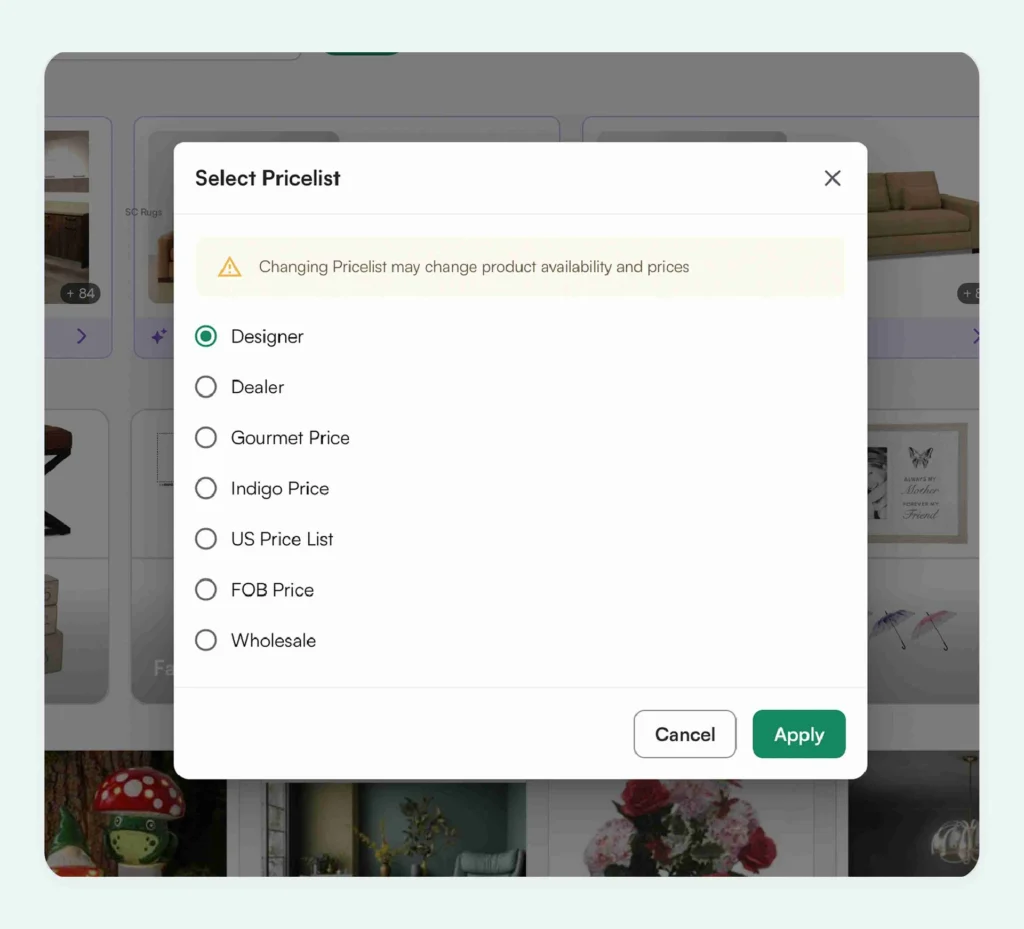 Custom price list functionality of WizCommerce in action Custom price list functionality of WizCommerce in action