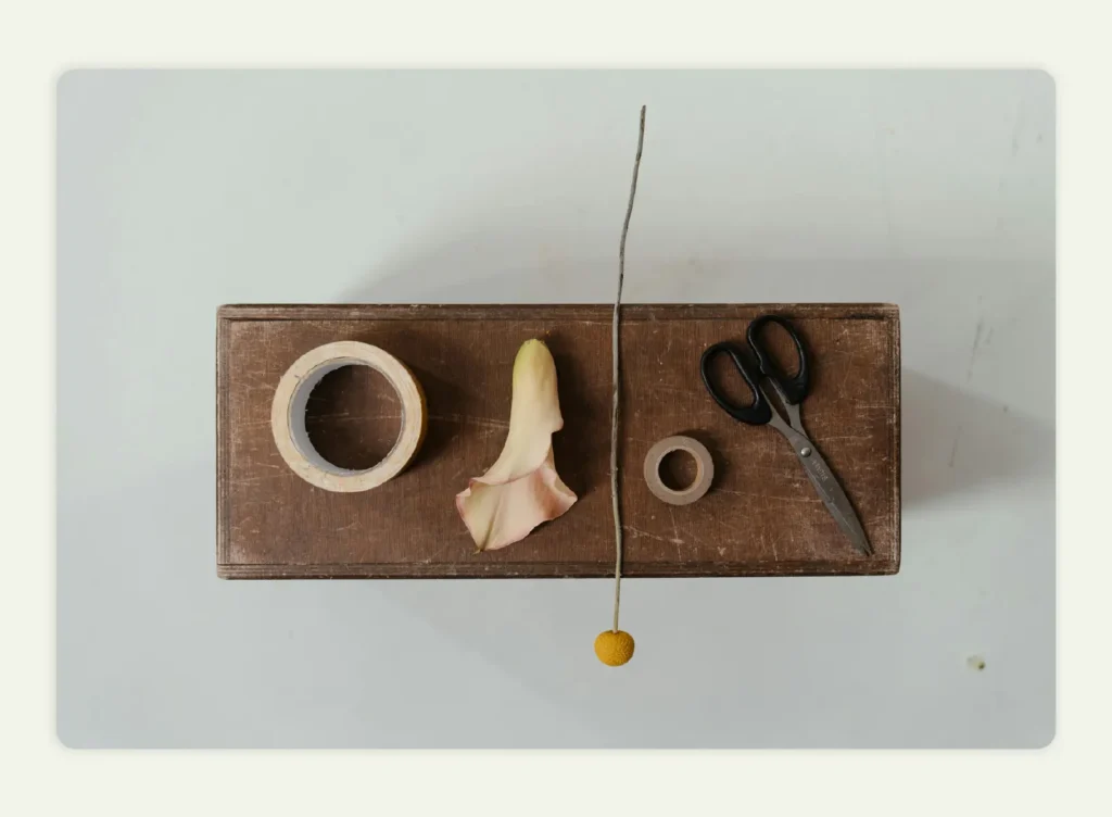 Flat lay photography example