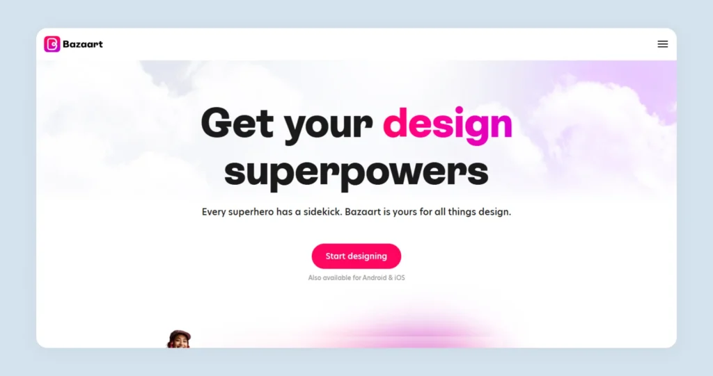 Home page of Bazaart