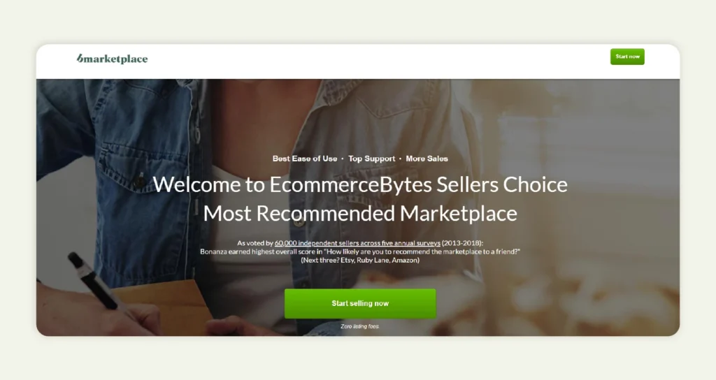 Home page of Bonanza Selling Home page of Bonanza Selling