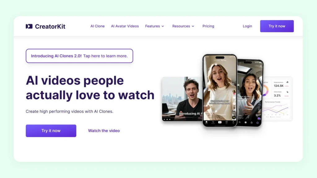 Home page of CreatorKit