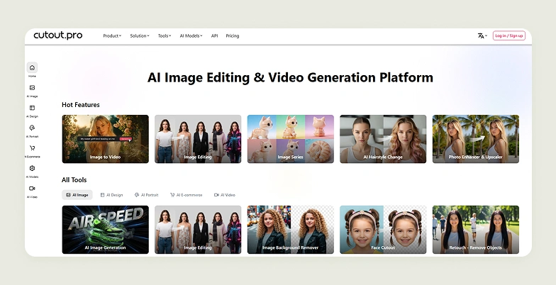 Home page of Cutout.Pro Home page of Cutout.Pro