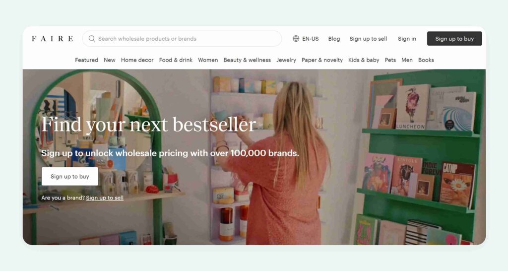 Home page of Faire Home page of Faire