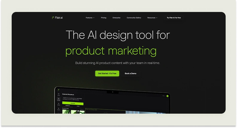 Home page of Flair AI