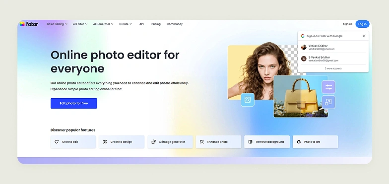 Home page of Fotor Home page of Fotor