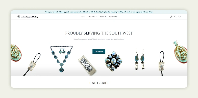 Home page of Indian Touch of Gallup