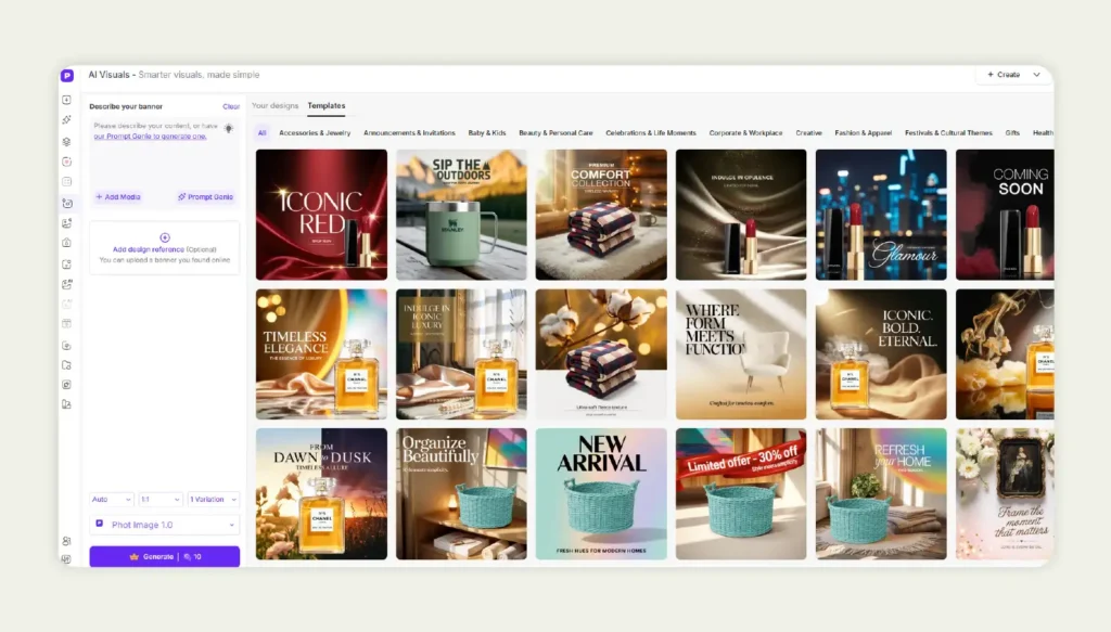  Interface of Phot.AI