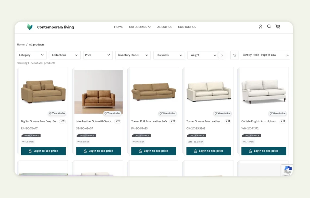 Login-based price reveal in WizShop