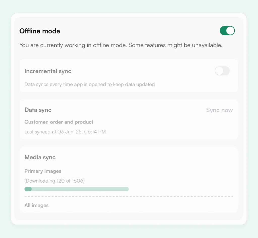Offline Mode in WizCommerce Offline Mode in WizCommerce