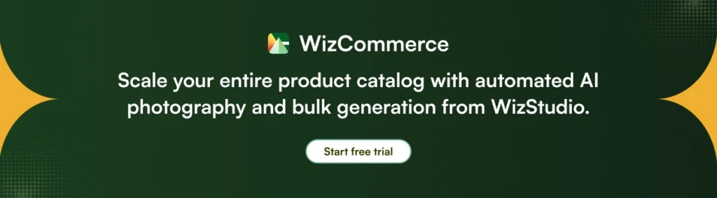 Scale product imagery with WizStudio’s AI product photography.