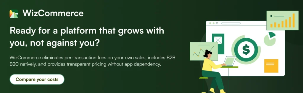 Transparent pricing and unified ecommerce  platform with WizCommerce