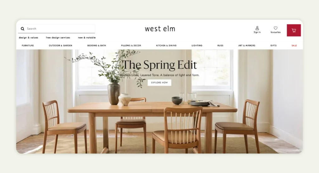 West Elm Homepage West Elm Homepage
